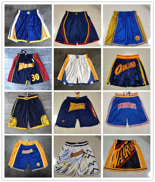 

golden state''warriors''men throwback basketball shorts pocket, Black