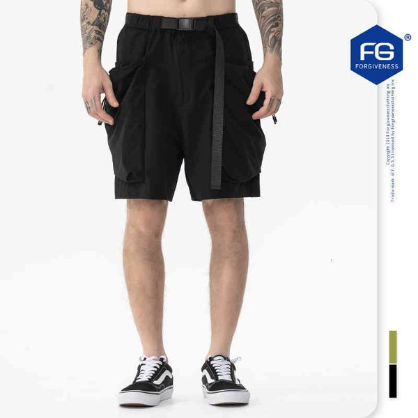 

men's shorts fg men's wear - spring and summer fashion brand three-dimensional large pocket elastic adjustable woven multi pocket, White;black