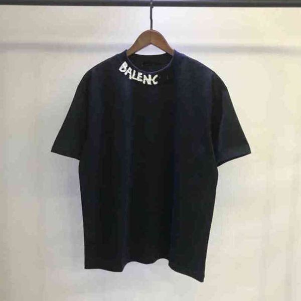

mens designer balancigas t shirt classic letter print for man and women sweater tshirt sleeve, White;black