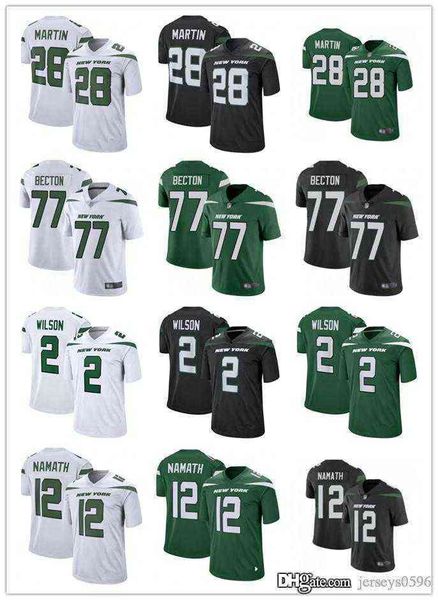 

men women youth new york''jets''men 1 ahmad sauce gardner 17 garrett wilson 2 zach wilson 8 elijah moore football jersey, Black