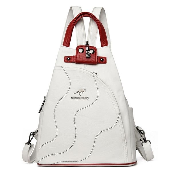 

women leather backpacks zipper female chest bag travel back pack ladies bagpack mochilas school bags for teenage girls sac a dos 220808