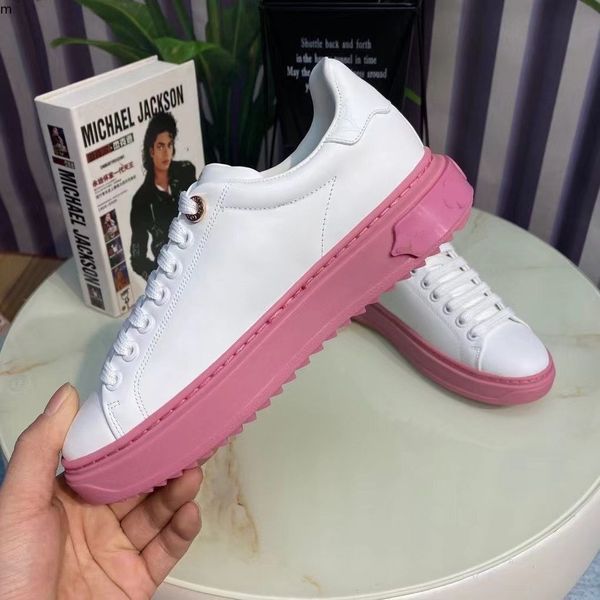 2022 Top Brand Designer Classic Fashion Women Women Sapates White Shoes Ladies Casual Sneakers Genuine Leather Kmkjk468564