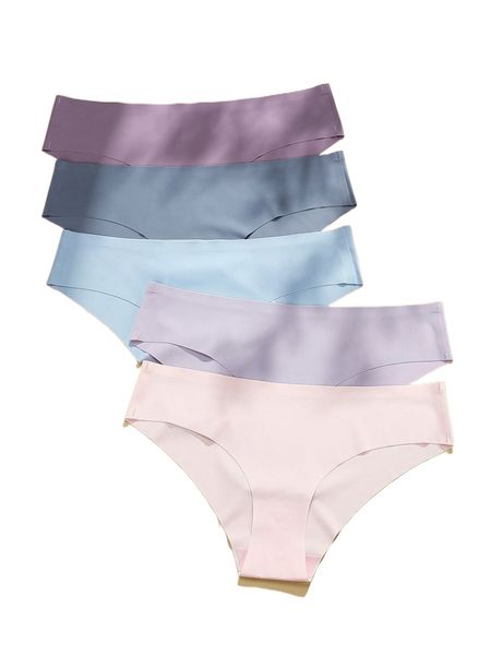 

5pack plain simple panty s45s#, Black;red