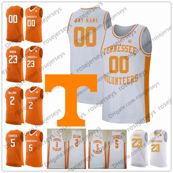 

custom tennessee volunteers 2022 basketball jerseys 1 kennedy chandler 5 zakai zeigler 25 santiago vescovi men women youth kid jersey, Black