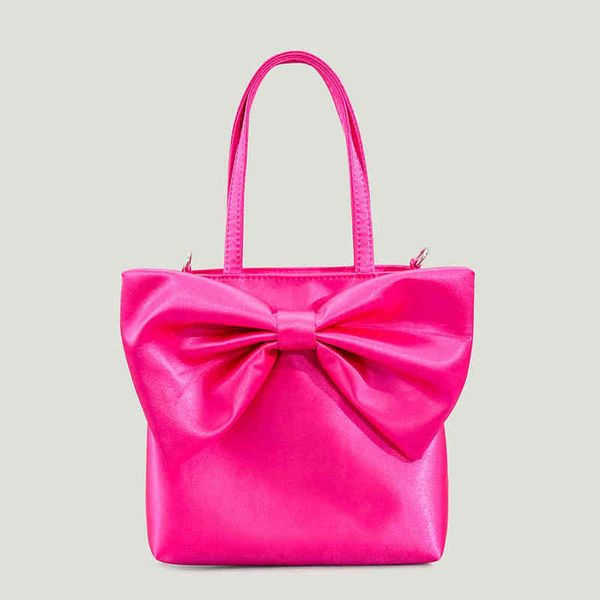 

evening bags big bow soft silk shoulder crossbody bag for women squarehandbags casual small tote luxury designer messenger bags purses 22041