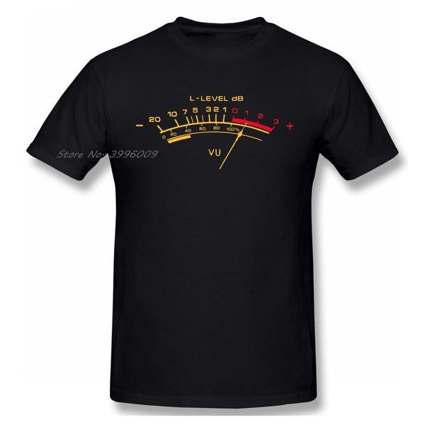 Винтажная аналоговая футболка Vu Meter для мужчин и женщин, хлопковая летняя футболка высокого качества с коротким рукавом и графикой, брендовая футболка, подарок 220712