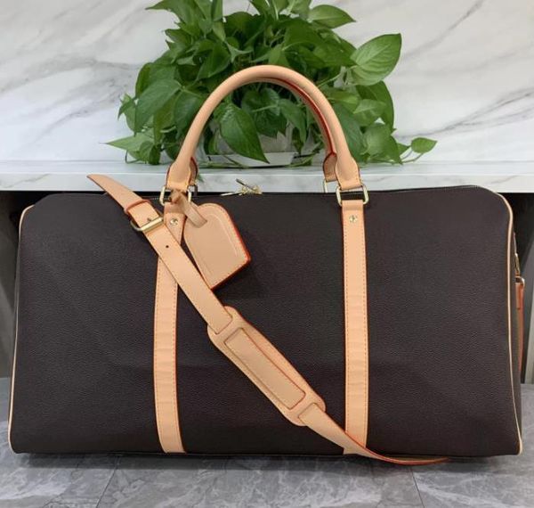 

2022 luxury fashion men women travel bag duffle bags brand designer pu leather luggage handbags large capacity sport bag with lock268z