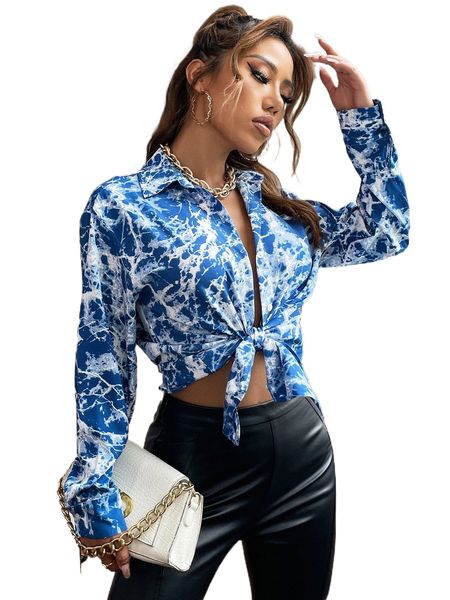 

marble print button up shirt x0m2#, White