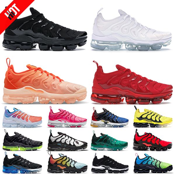 

vapor maxs tn plus boots women men running shoes triple white black royal red blue fury rainbow atlanta metallic gold bred usa mens trainers