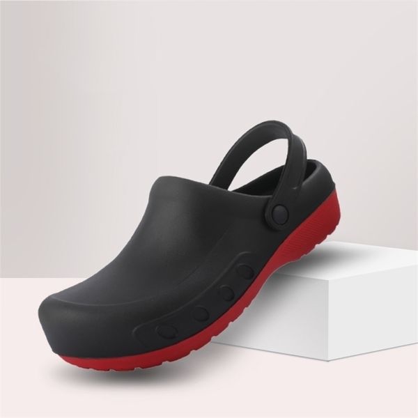 Männer Chef Clogs Männer Küche Schuhe Injektion Schuhe Anti-rutsch-sohle Komfortable Garten Clogs Wasserdichte Sandale Große Größe 40-49 220425