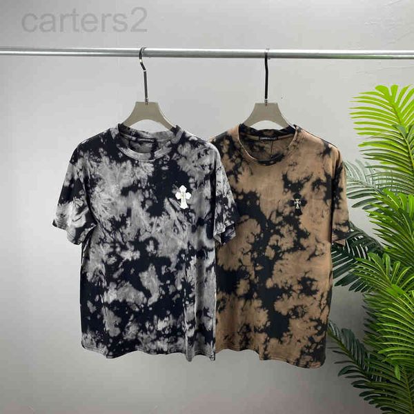 

men's t-shirts designer summer new ch crowe short sleeve t-shirt men's cross sanskrit embroidery brand tzqq, White;black