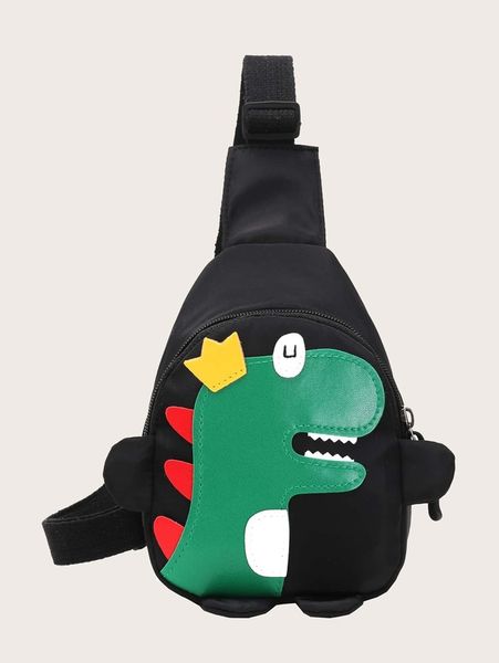 

kids cartoon dinosaur detail sling bag she