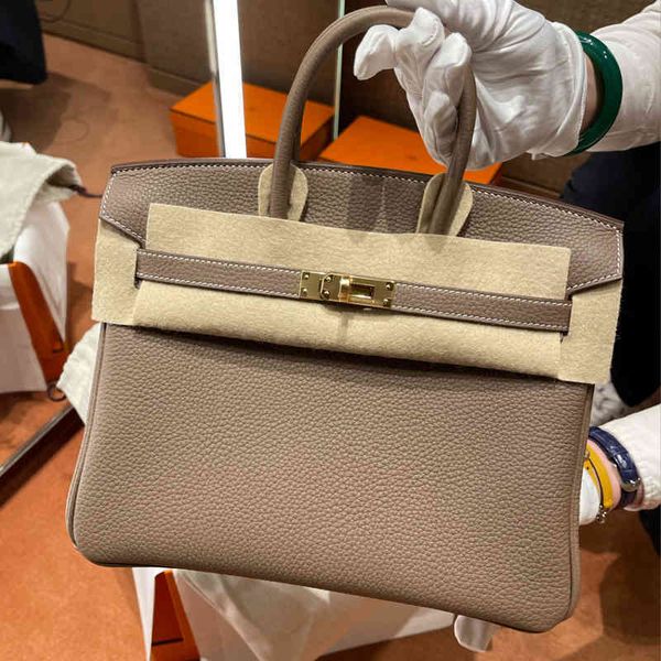 

tote bag 2023 handbags birkins luxury bags designer bag h ermes hands layer cow leather kely women's one shoulder me x6mk
