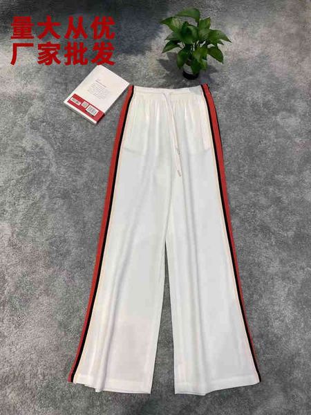 

women's shorts jin mouth triple acetate joe elastic wide leg pants summer pure original women's vertical stripe, White;black