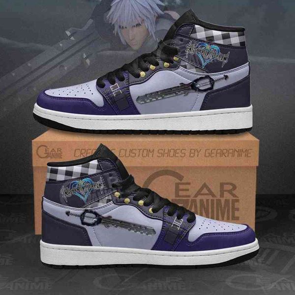 

kingdom hearts riku sword sneakers anime shoes, Black