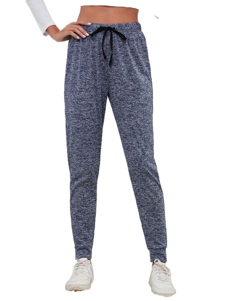 

space dye drawstring waist sweatpants d0a9#, Black;white