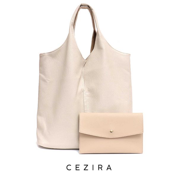 

crossbody bag cezira fashion individual design shoulder bag for women vegan leather tote two colors reversible ladies pu hobo coin purse fem