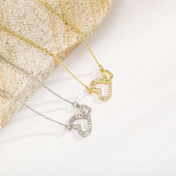 

hip hop pendants bling iced out gold child mother heart shape necklaces for men rapper jewelry gift, Silver