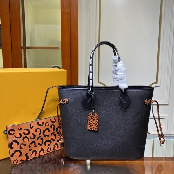 

cowhide emboss bag onthego 2pcs leopard shoulder shopping bags coin purse wild at heart totes designer women handbags y986