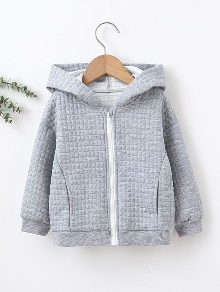 

toddler boys drop shoulder hooded jacket she, Blue;gray