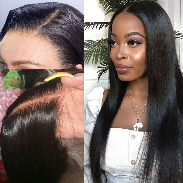 

lx brand 4x4 lace closure wig straight human hair wigs for black women remy 150 180% density lace wig human hair lace closure wigfactory dir