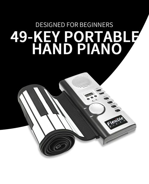 61 tasti mano roll pianoforte tastiera morbida pianoforte pianoforte portatile tastiera per bambini strumento musicale tastiera muisc