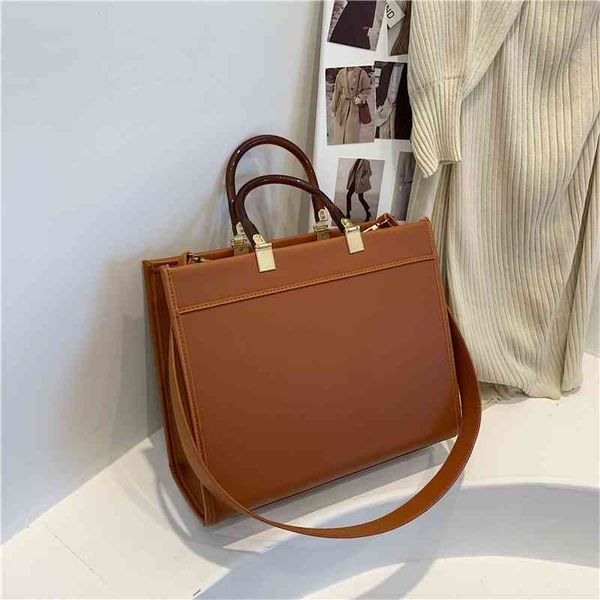 

70% factory online sale tote large capacity portable shoulder bag popular solid color bag