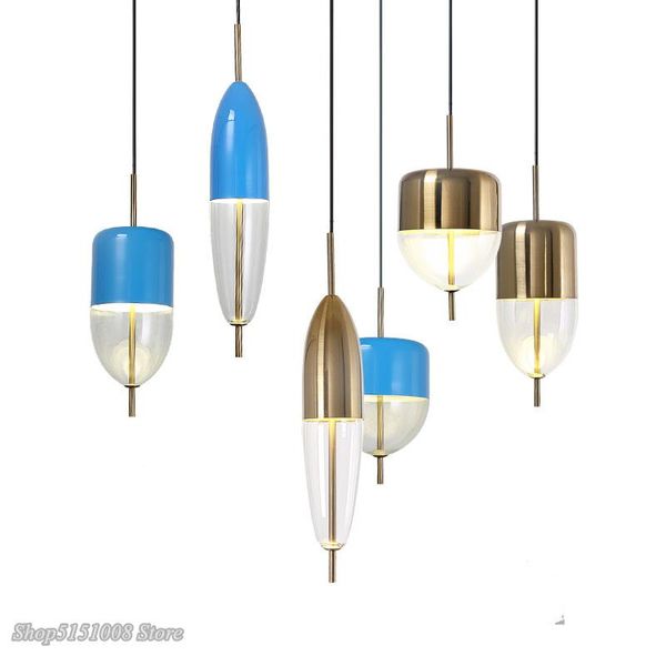 Pendelleuchten, moderne Fisch-Schwimmlichter, nordisches Design, Wassertropfen, Glas-Hängelampe, Restaurant, DIY-Dekor, LED-Leuchten, Anhänger