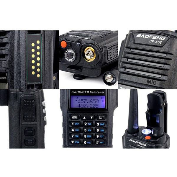 Multiband tragbarer Baofeng BF-A58 8W Walkie Talkie/Zwei-Wege-Radio UV MHz wasserdichte I-Interphone-Transceiver