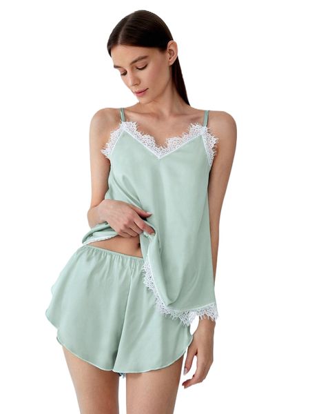 

lightweight soft breathable contrast lace cami sleep e1yf#, Black;red