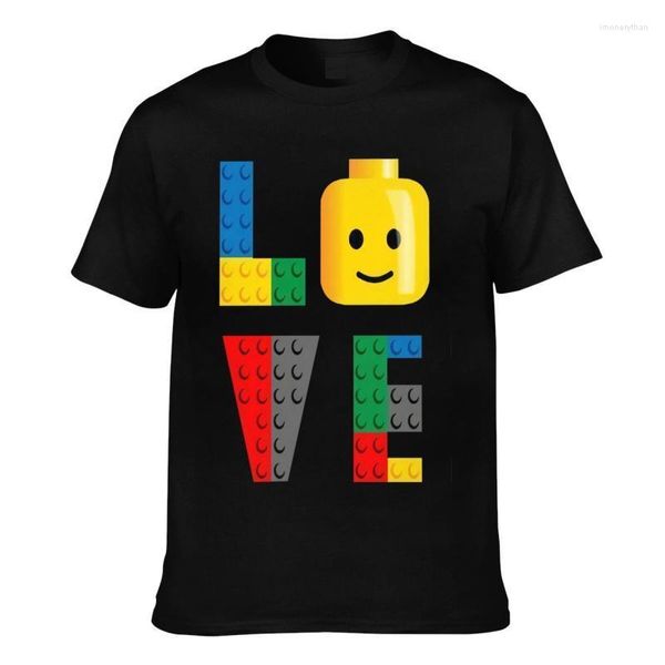 Herren T-Shirts Legos Love Parodie Qualität Oldskool T-Shirt Damen Herren Hemd Paare Hemden Bluse HerrenHerren Imon22