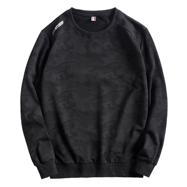 

men camouflage sweatshirts sports workout plus big size hoodies sprotwear autumn 8xl 9xl 10xl oversize coat 150kg 220325, Black