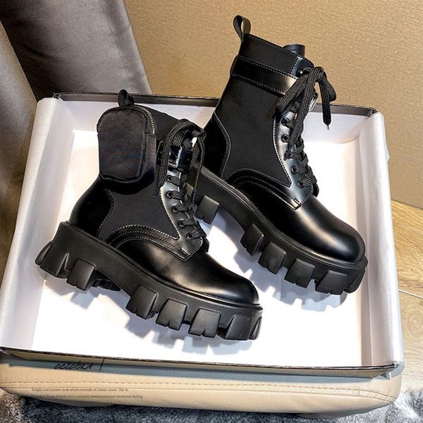 

women designer stylist rois boots ankle nylon pocket black boot military inspired combat bootes nylons pouch attached removable ba265c