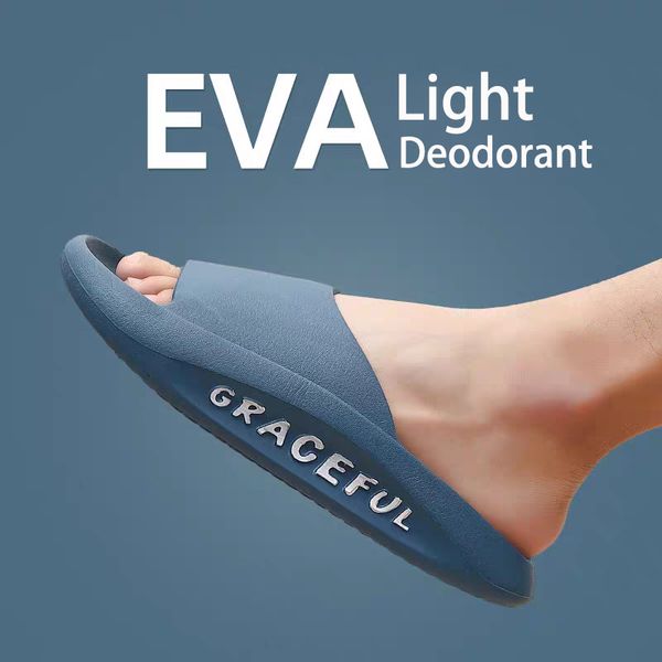 

2021 men thick bottom eva slippers mens letter design indoor slides male summer beach leisure flip flops woman sandals claquette, Black