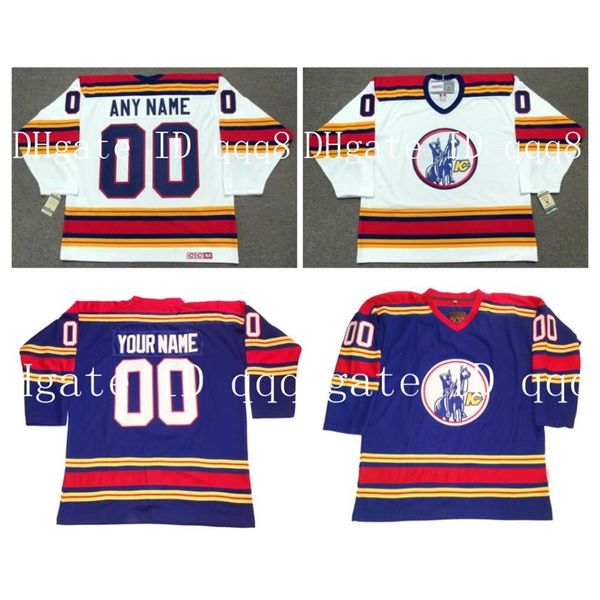 Custom Vintage Kansas City Scouts Jerseys New England Personalização Jerseys de hóquei no gelo