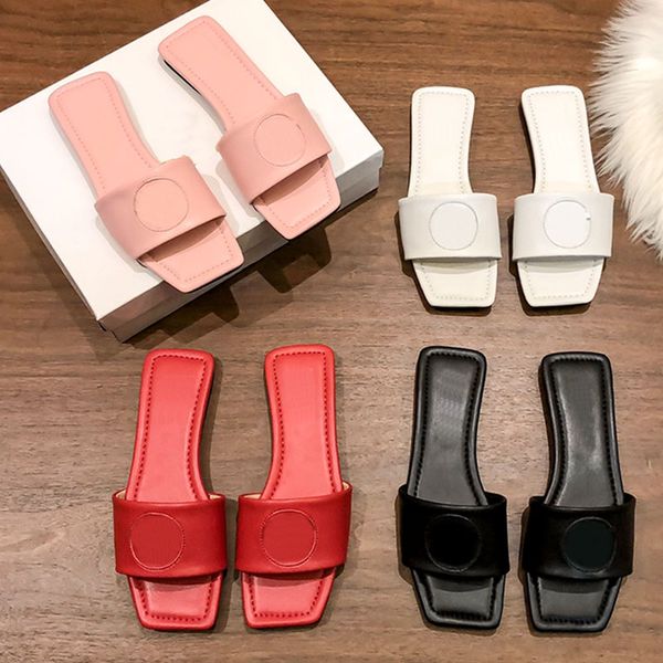 

human head woman slippers letter upper sandal slides wide tape square toe women summer slipper comfortable rubber sole flip flop fashion ver, Black
