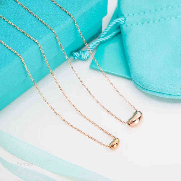 

v3zw t family necklace female home bean necklace v golden pea acacia fortune clavicle chain, Black