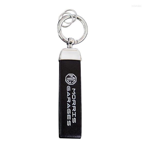 Chaves para Mg logo mg3 mg5 mg6 mg7 tf zr mgzs mges mggs morris 3 couro de couro de couro keychain de chave de anel de anel de anel de anel acessórios miri22