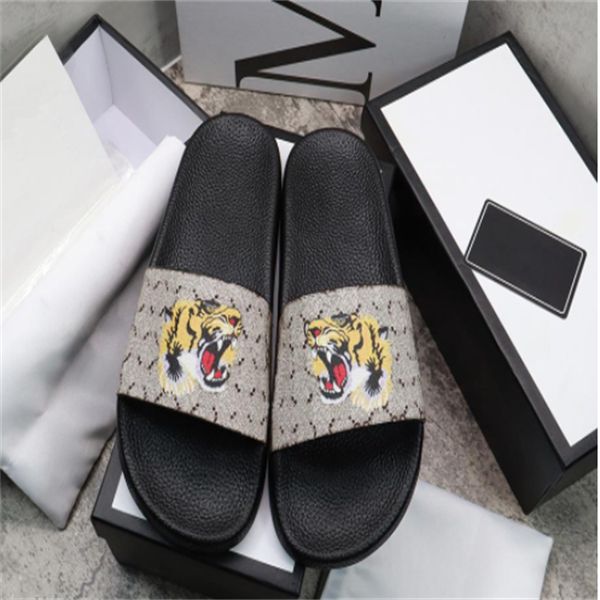 Высококачественные стильные тапочки тигры модные классики слайды сандалии мужчины женская обувь Tiger Cat Design Лето Huaraches Home A3