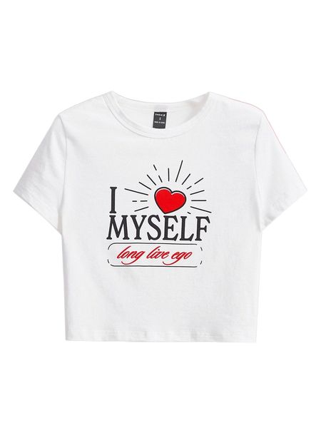 

x splusmart letter graphic crop tee n7gd#, White