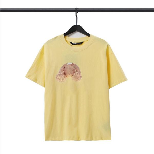

2022# american short sleeved men's and women's decapitated bear summer trend men's t-shirt fashion brand, White;black