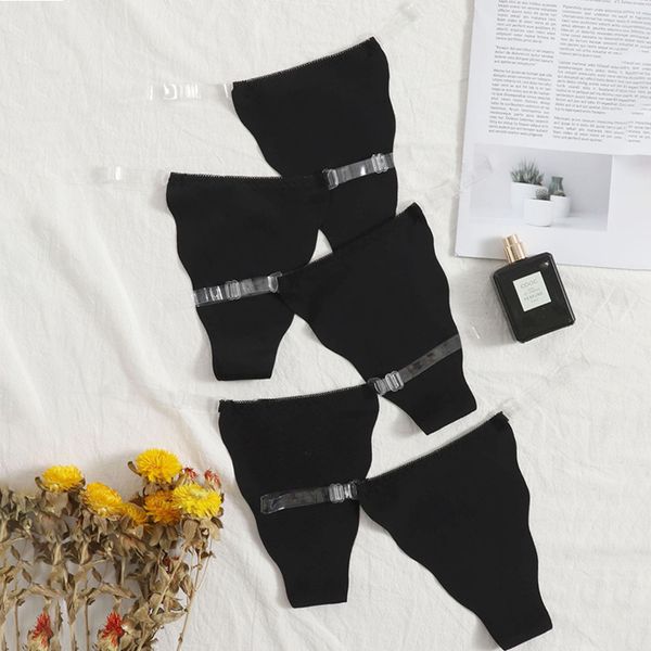 

fashion black women's g strings transparent strap no trace antibacterial breathable c941., Black;white