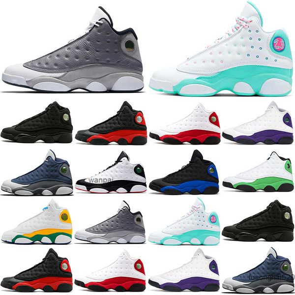 

2022 jumpman 13s basketball shoes 13 men black cat bred chicago court purple flint he got game hyper royal playground atmosphere grey sneake