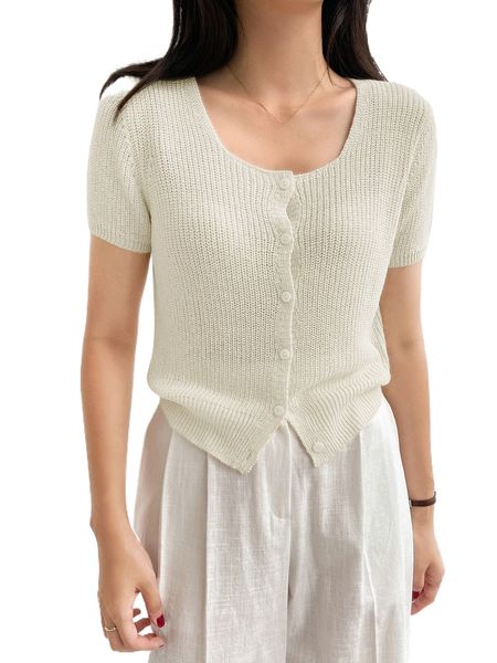 

dazy button up ribbed knit cardigan w50b#, White;black
