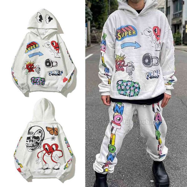 

high street printed red loose hoodie vintage hoodie coat 2022 trendy fashion design and women's sweaters, Black