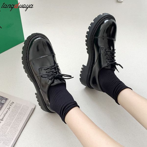 

vintage oxford shoes women comfort black leather shoes loafers woman vintage lace up platform oxford shoes for women
