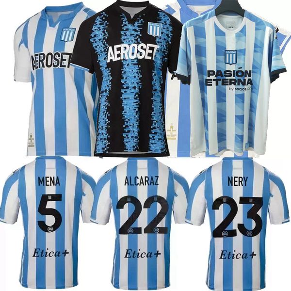 

2022 2023 racing club soccer jerseys copetti rojas hauche cardona alcaraz moreno chancalay home away 3rd 22 23 football shirt, Black;yellow