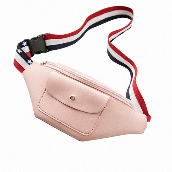

women messenger bags zipper striped phone waist bag waist belt pouch pocket pink travel shoulder bag female handbag #815 s2t8#