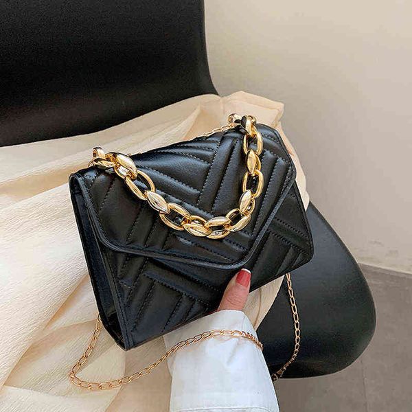 

luxury fashion women shoulder bag small flap chain crossbody bags designer plaid pu leather handbags ladies cross body g220526