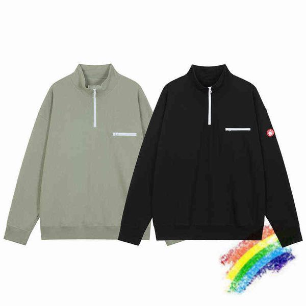

turtleneck cavempt ce sweatshirts men woman crewneck half zipper cav empt hoodies t220721, Black